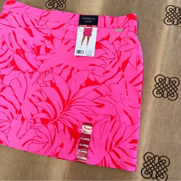Rafaella NWT! Ladies Stretch Skort With Pockets In Carmine Rose Size XL - Picture 4 of 13